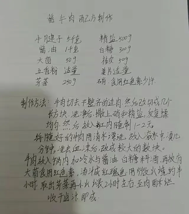 做厨师那些年的手写配方,价值千金,想要就收藏好了