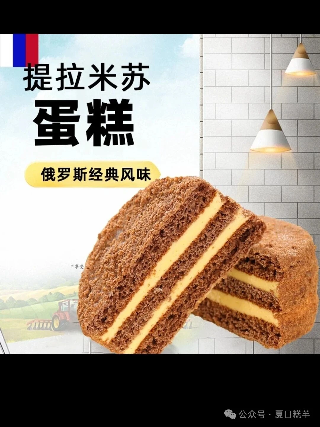 俄氏风味奶油提拉米苏蛋糕20枚 代餐 休闲零食饱腹