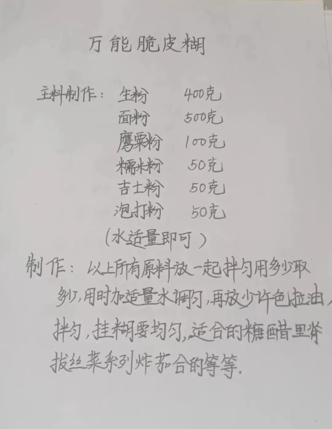 退休厨师长公开10个手写绝密配方,个个都是经典干货,不正宗的不发