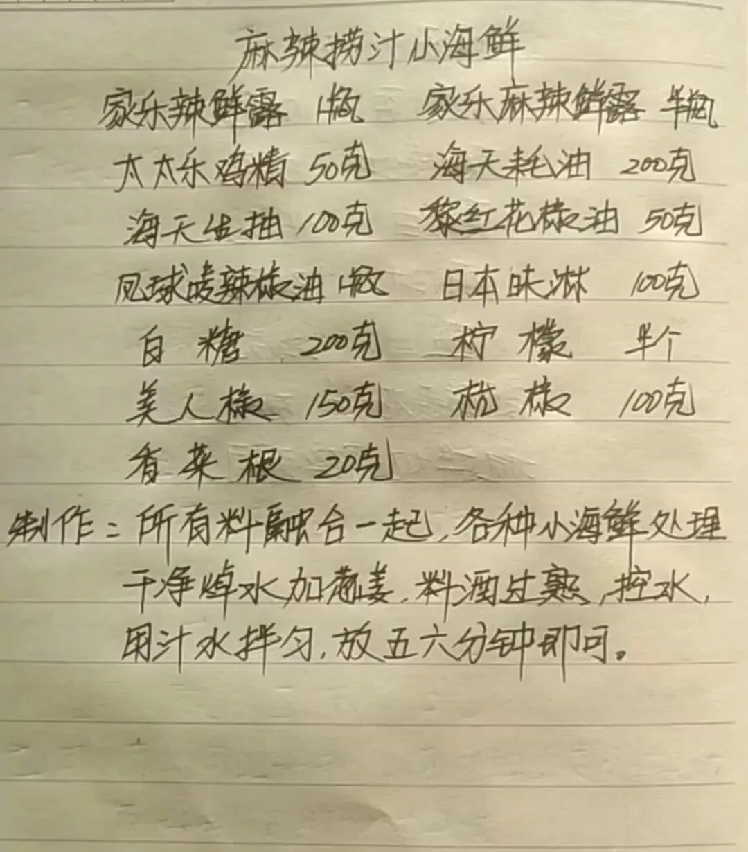 退休厨师长公开10个手写绝密配方,个个都是经典干货,不正宗的不发