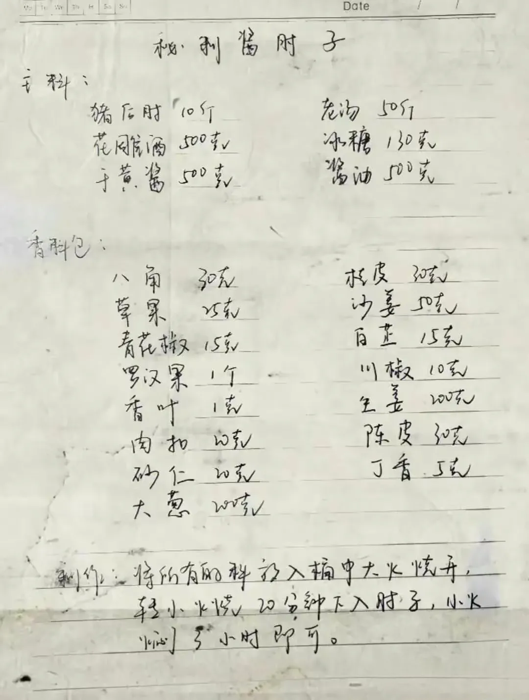 70岁厨师分享“手写配方”,5万可能都买不来,学会了自己开店