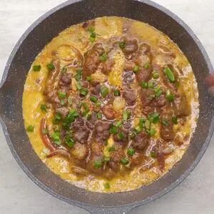 今日当餐美食滑蛋肥牛盖饭