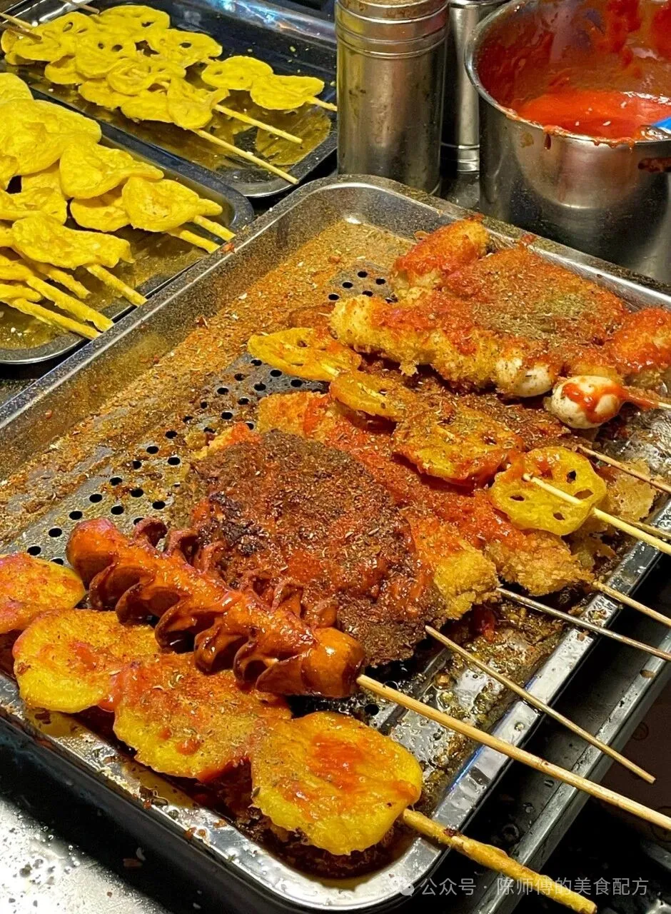 当餐手工炸串商用配方全公开,摆摊开店都能用