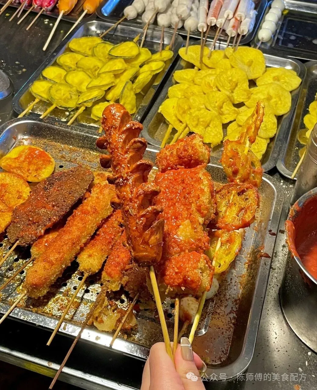 当餐手工炸串商用配方全公开,摆摊开店都能用