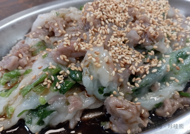 中山石岐心意美食！肠粉皮薄嫩滑料汁调得好，牛肉嫩滑不柴，性价比超高值得推荐